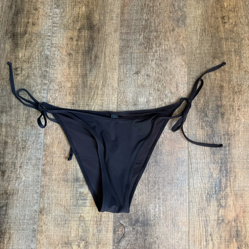 SKIMS Onyx Recycled Swim Dippy Tie Bikini Bottoms